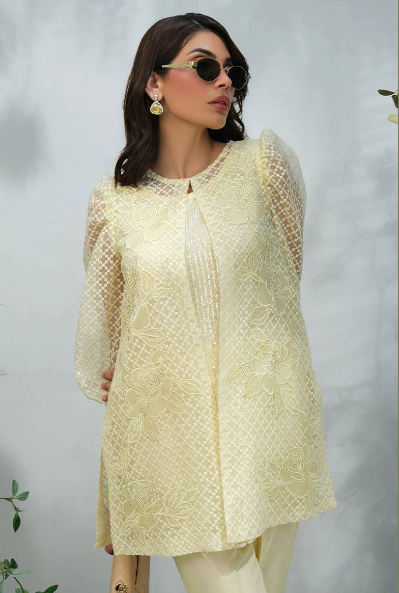 FARIDA HASAN SUMMER HIGH’24 | LEMON ROSE JACKET WITH PANTS
