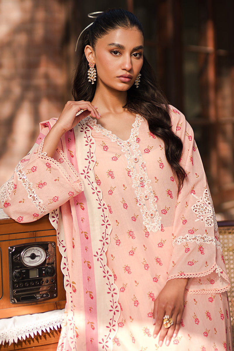 CROSS STITCH PREMIUM LAWN | PEACH GLAM