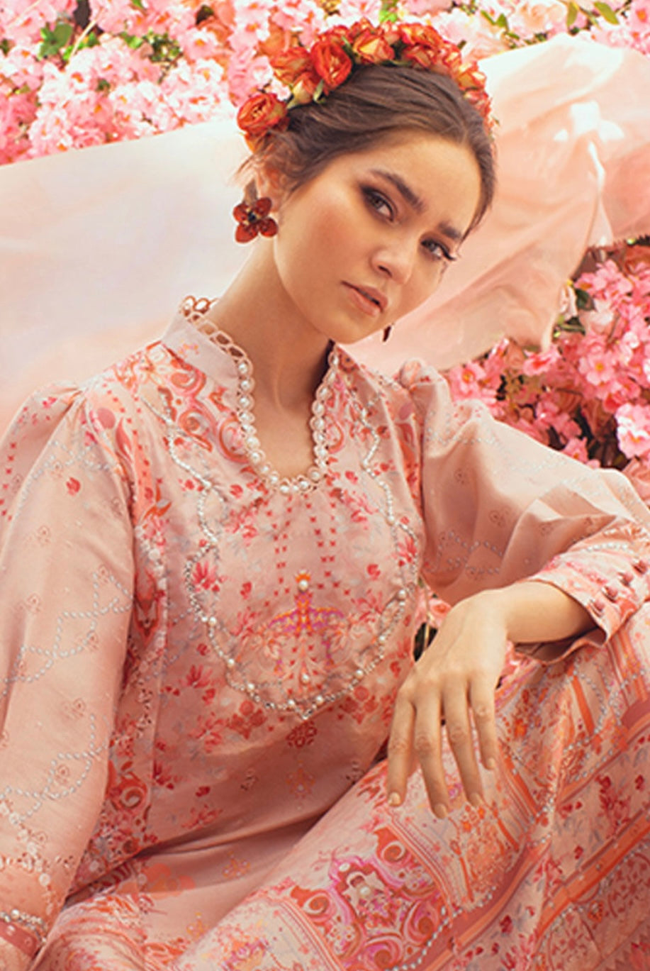 ANSAB JAHANGIR LUXE SILK PRET | FLORAL MIST