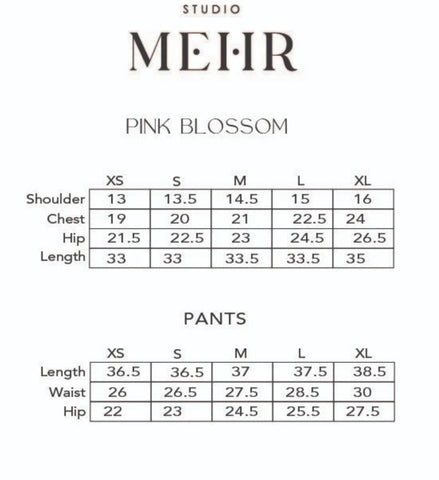 STUDIO MEHR | PINK BLOSSOM MATCHING SET