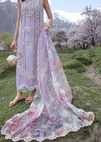 CRIMSON LAWN’24 | FLORAL MESH - LAVENDER