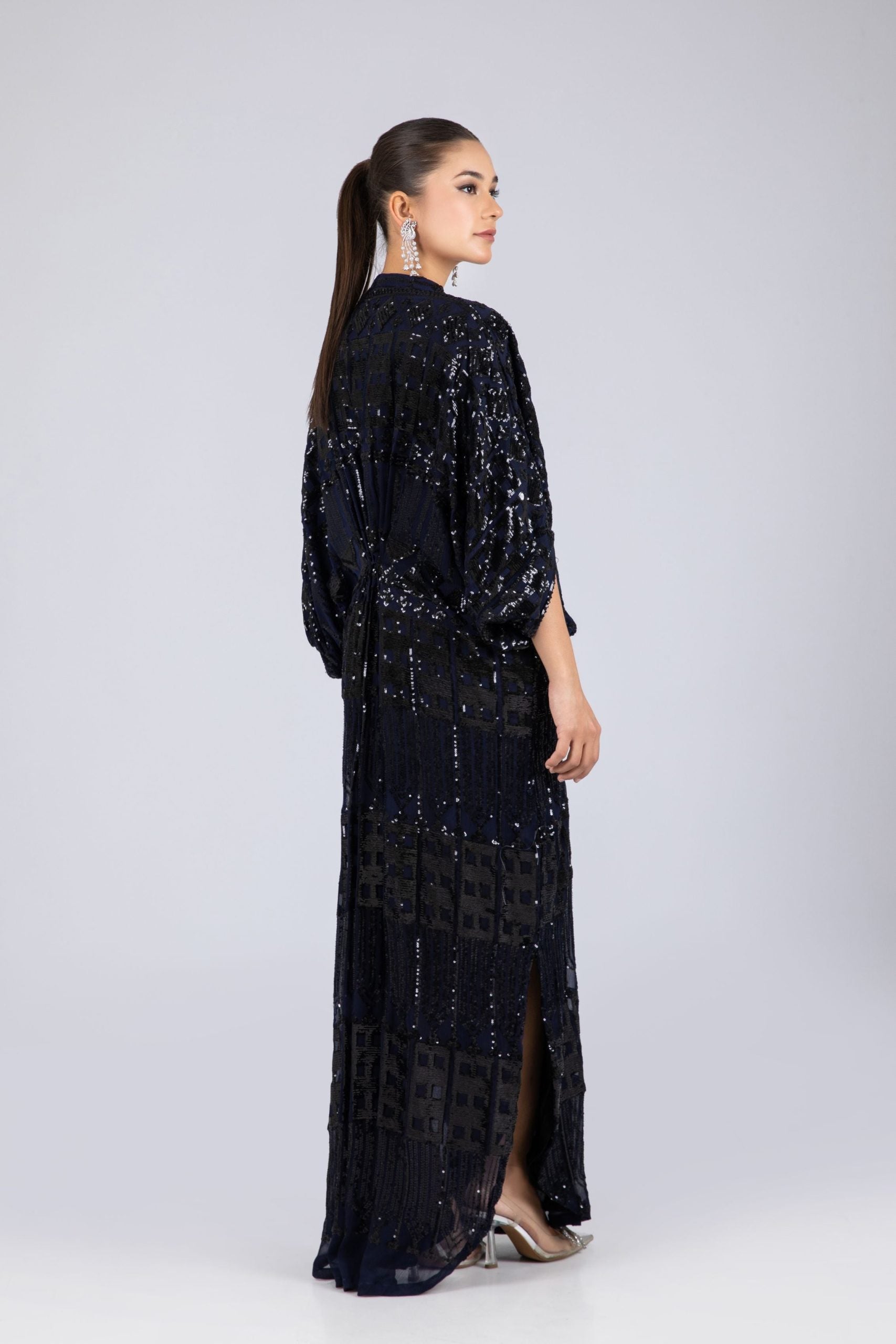 AYESHA SOMAYA KAFTAN | NAVY BLUE
