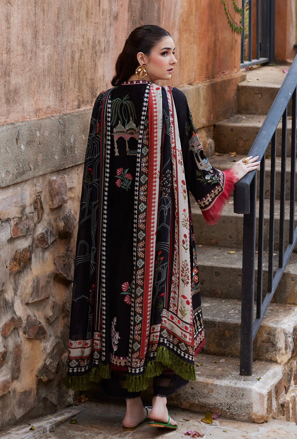 NIDA AZWER LUXURY LAWN’24 | MIDNIGHT MOONLIGHT