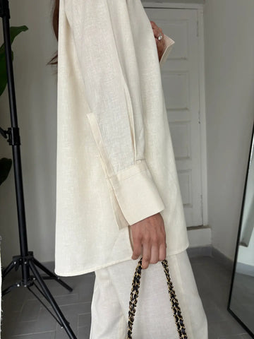 SAK ‘FOREVER NEUTRALS’26 | CREAM LINEN WILLOW SET