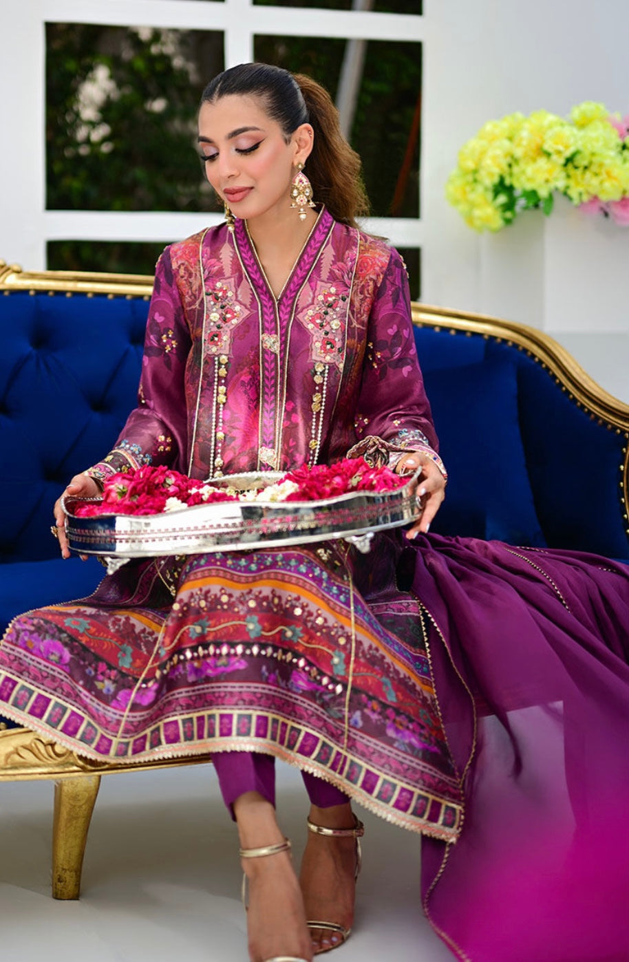 ANSAB JAHANGIR LUXE SILK PRET | DAHLIA