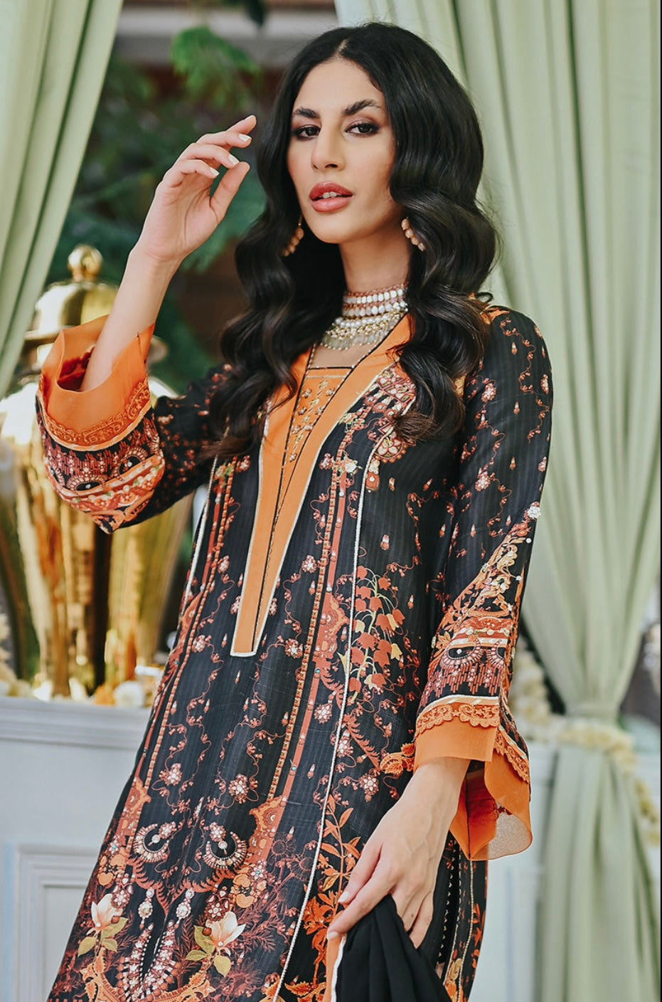 ANSAB JAHANGIR LUXE SILK PRET | EBONY