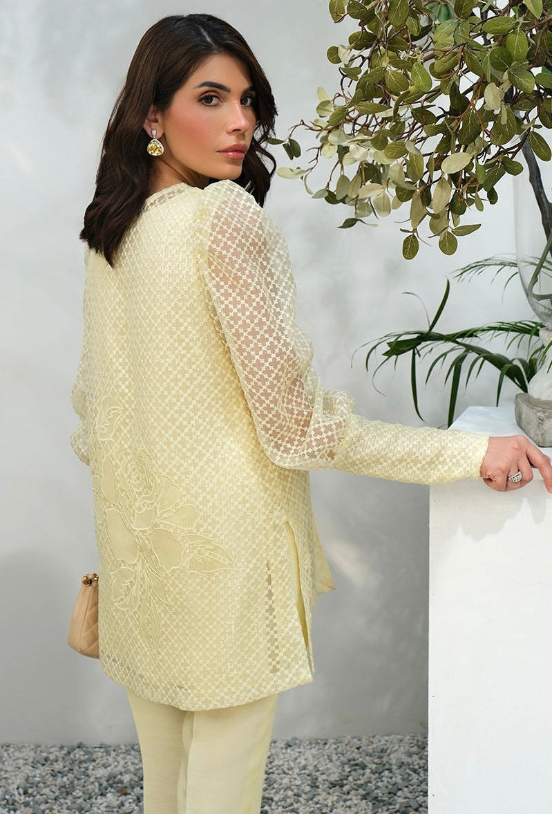 FARIDA HASAN SUMMER HIGH’24 | LEMON ROSE JACKET WITH PANTS