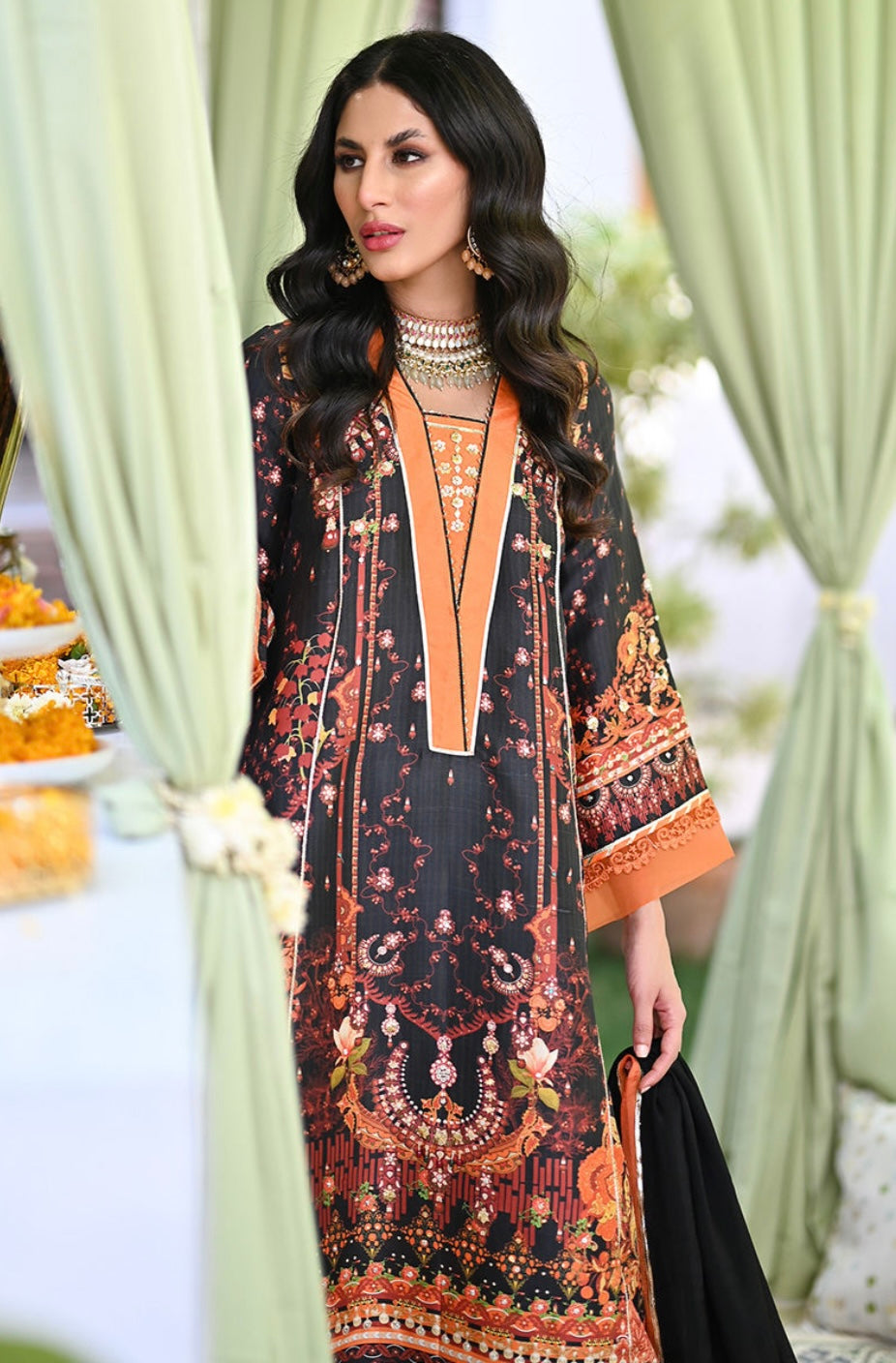 ANSAB JAHANGIR LUXE SILK PRET | EBONY