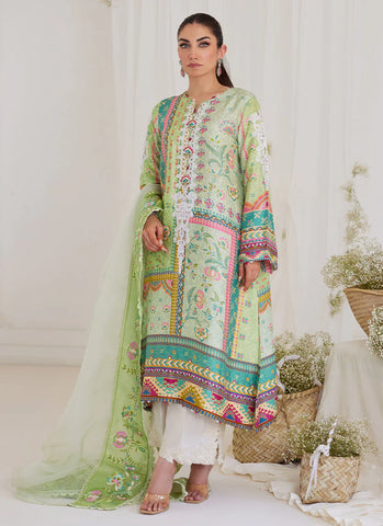 FARAH TALIB AZIZ LUXE SILK PRET’24 | MARTA APPLE GREEN SHIRT & DUPATTA