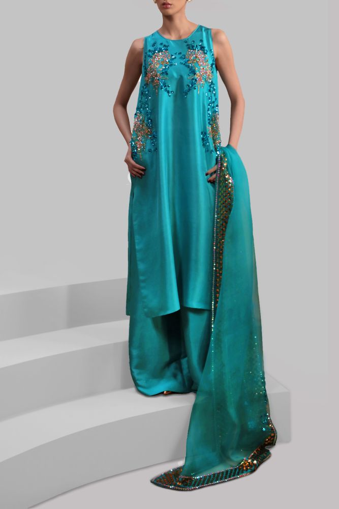MUSE LUXE | VEREDIAN GREEN EMBELLISHED SET