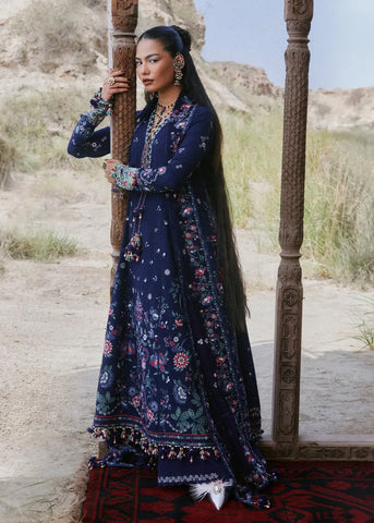 HUSSAIN REHAR ‘KOT RADHA KISHAN- KARANDI UNSTITCHED’26 | MERLOT