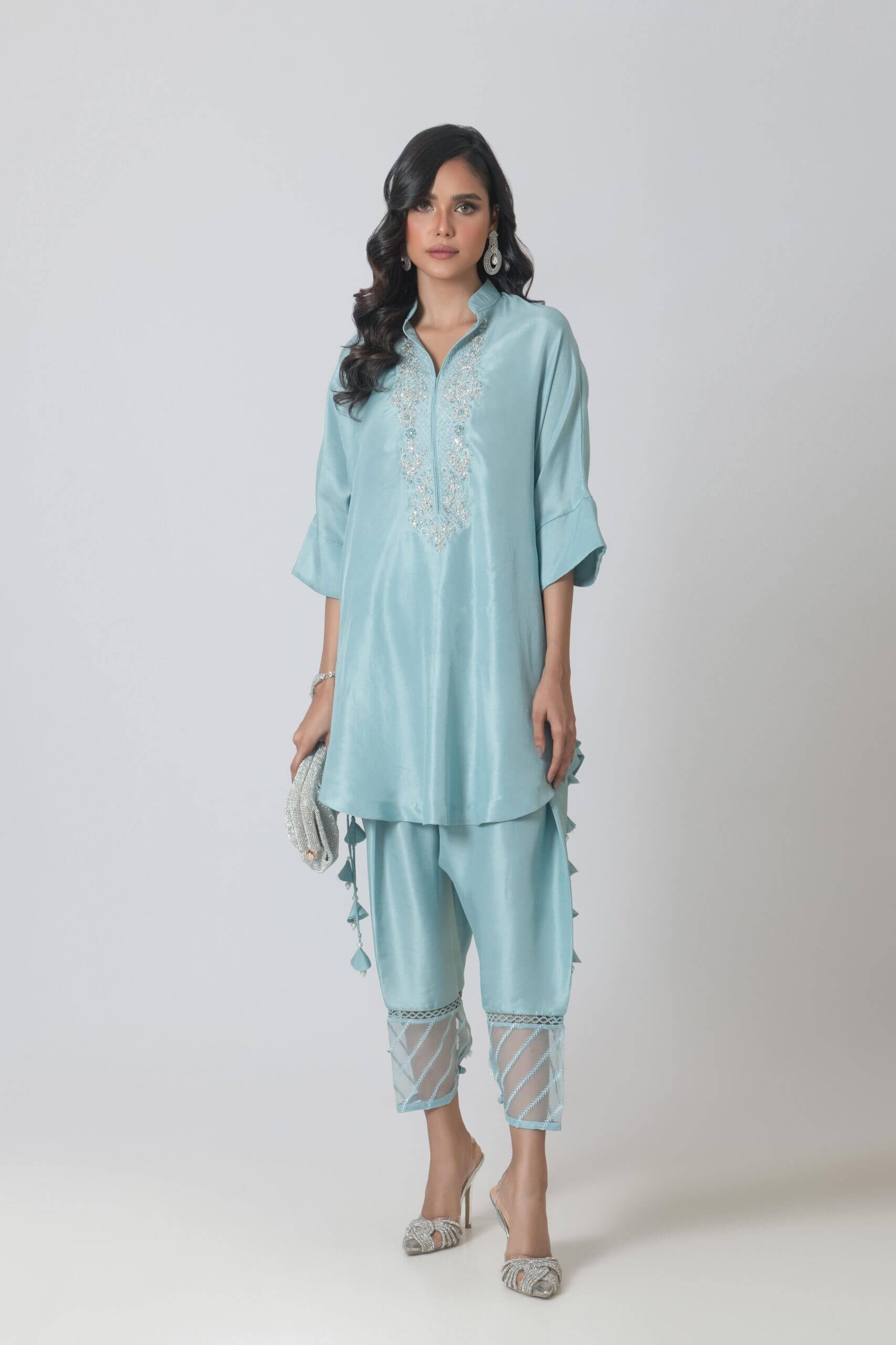 AYESHA SOMAYA LUXURY PRET’24 | SEABLUE