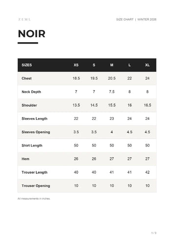 ZEML FALL WINTER’26 | NOIR KHADDAR