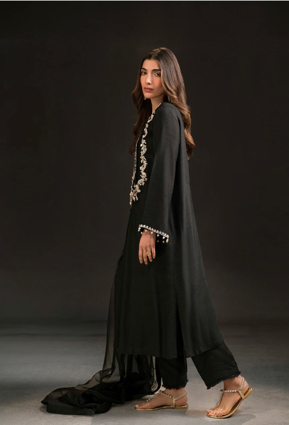 AMMARA KHAN GLITZ’24 | BLACK EVENING WEAR SET