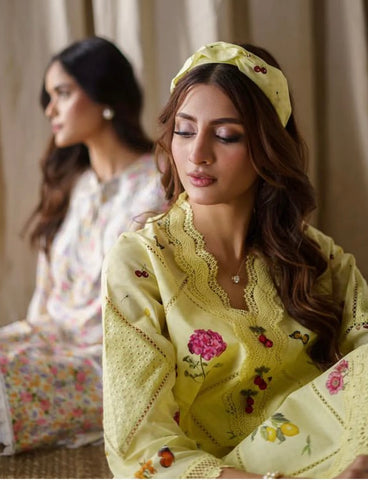 Farida Hasan | Lemon Cherry Shirt with Shalwar