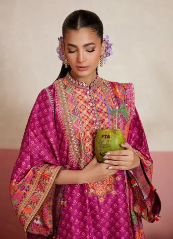 FARAH TALIB AZIZ ‘MAYNA FESTIVE PRET’26 | ADENA FUSCHIA SHIRT & DUPATTA
