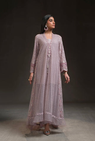AMMARA KHAN GLITZ VOL 2 | FLOWY LAVENDER LONG SHIRT