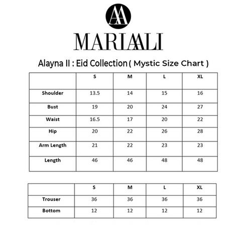 MARIA HASSAN ALI ‘ALAYNA’ VOL 2 | MYSTIC