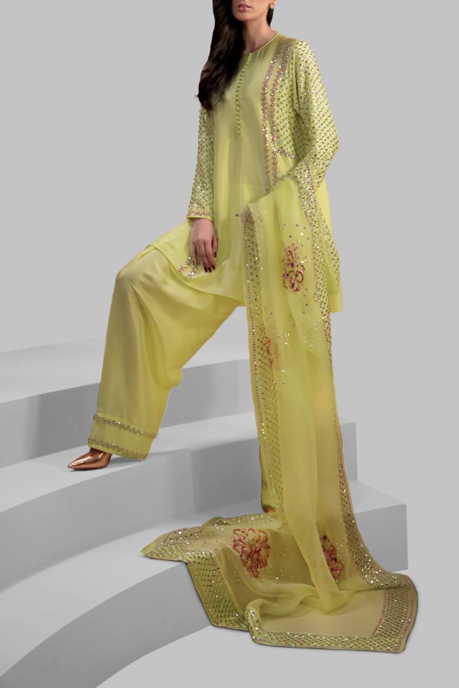 MUSE LUXE | VERBENA YELLOW EMBELLISHED SET