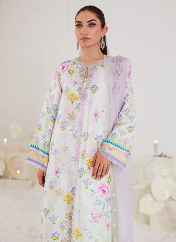 FARAH TALIB AZIZ LUXE SILK PRET’24 | ROSARIO SHIRT AND PRE DRAPED DUPATTA