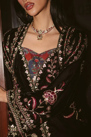AMMARA KHAN ‘THE OVERTURE’26 | AK PRINT & VELVET GHARARA SET