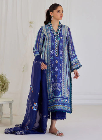 FARAH TALIB AZIZ LUXE SILK PRET’24 | ADINA BLUE SHIRT & DUPATTA