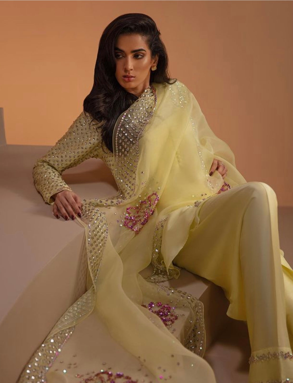 MUSE LUXE | VERBENA YELLOW EMBELLISHED SET