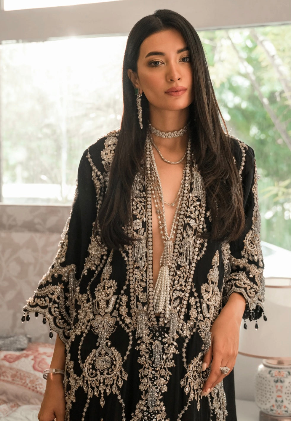 AMMARA KHAN LUXURY FORMALS’24 | BLACK JEWELLED BEAUTY