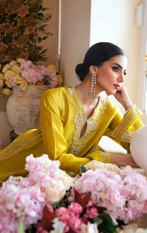 FARAH TALIB AZIZ LUXE PRET’24 | VEESTA LIME SET