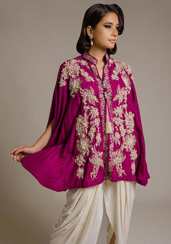AYESHA FAROOK CASUAL PRET’24 | COLLARED PONCHO