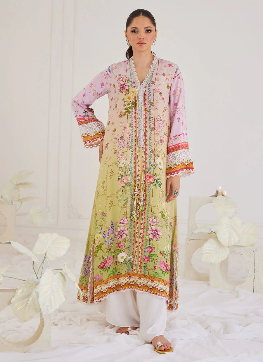 FARAH TALIB AZIZ LUXE SILK PRET’24 | NICA OMBRÉ CREPE KAFTAN