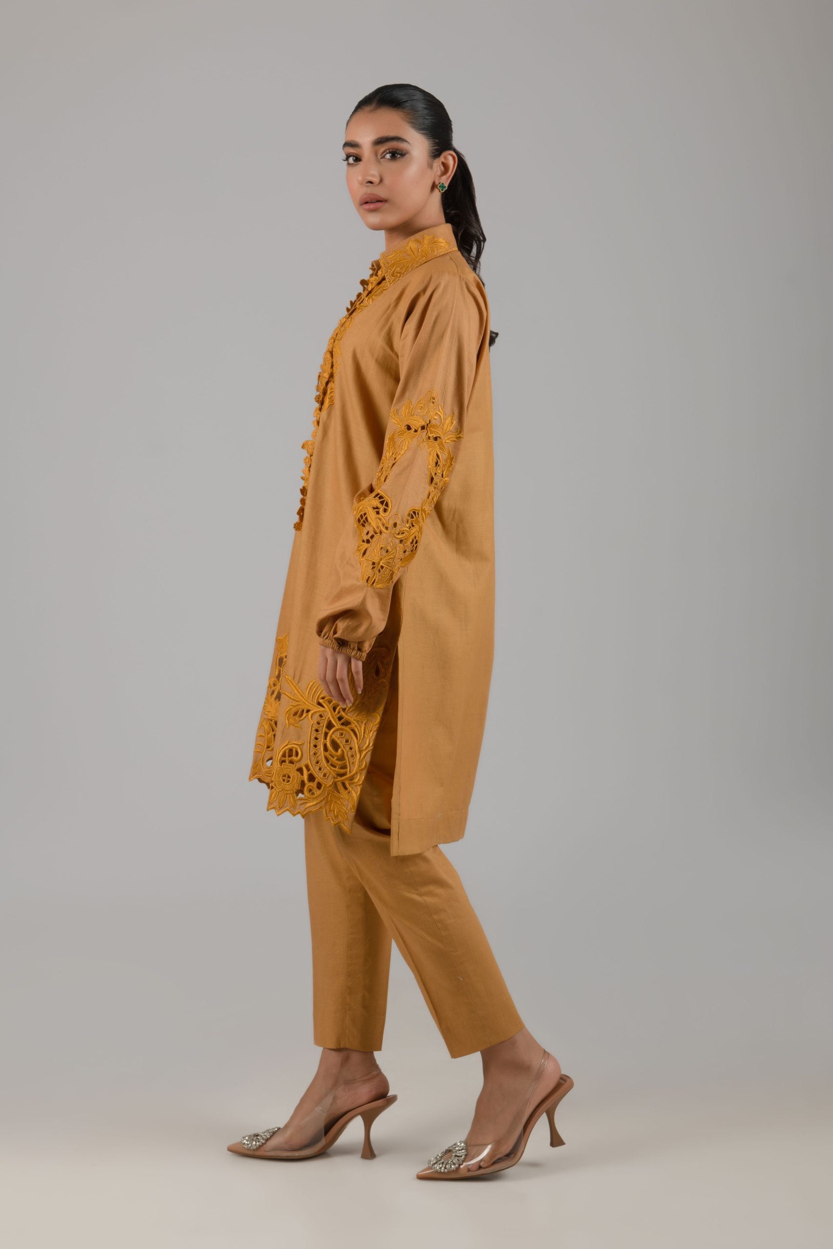 AYESHA SOMAYA CASUAL PRET’24 | MUSTARD SET