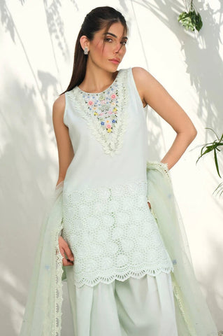 FARIDA HASAN SUMMER HIGH’24 | MINT FLORALS WITH PANTS