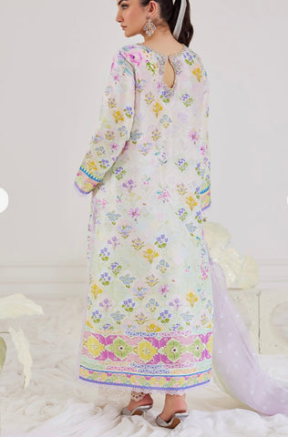 FARAH TALIB AZIZ LUXE SILK PRET’24 | ROSARIO SHIRT AND PRE DRAPED DUPATTA