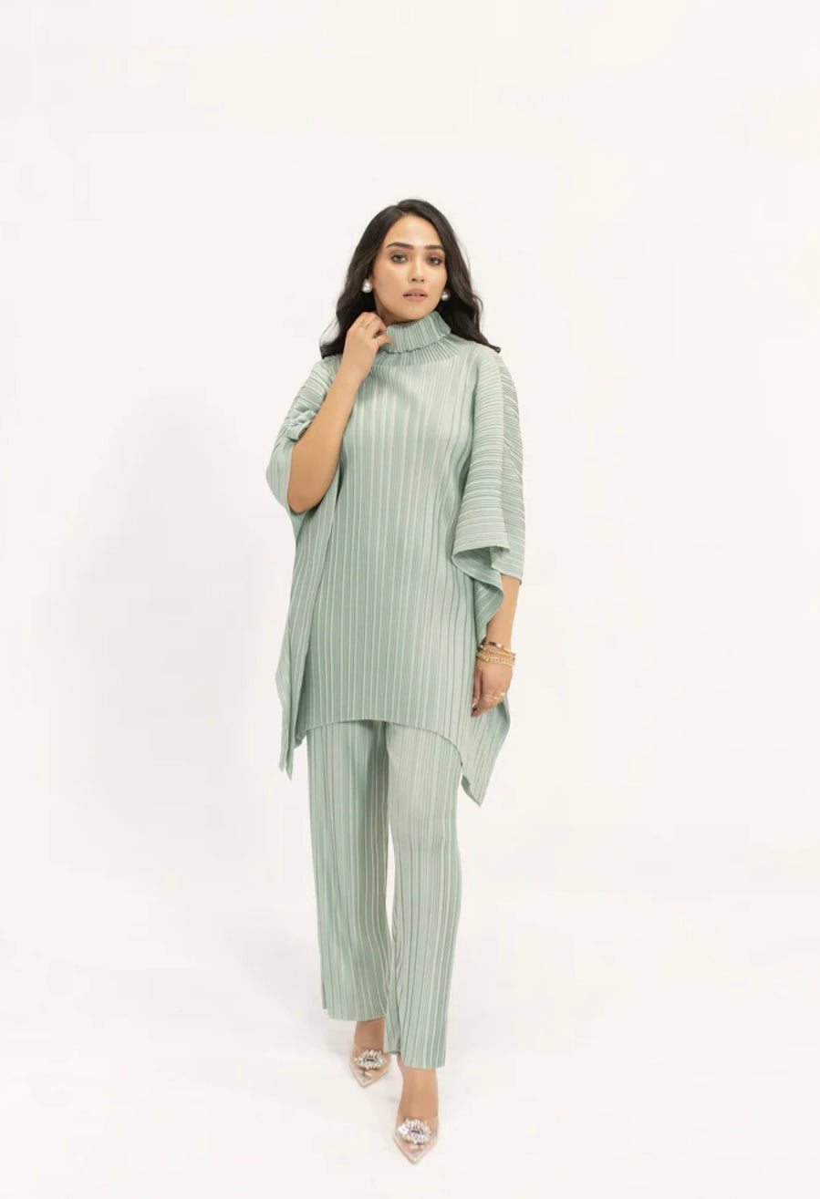 Hassal | Sevda Mint Pleated Suit