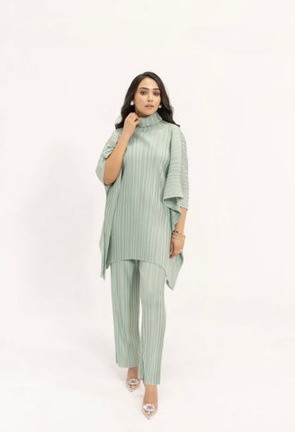 Hassal | Sevda Mint Pleated Suit