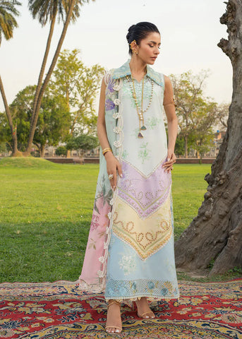 SAIRA SHAKIRA BLOOM UNSTITCHED LAWN’26 | AVA 1A
