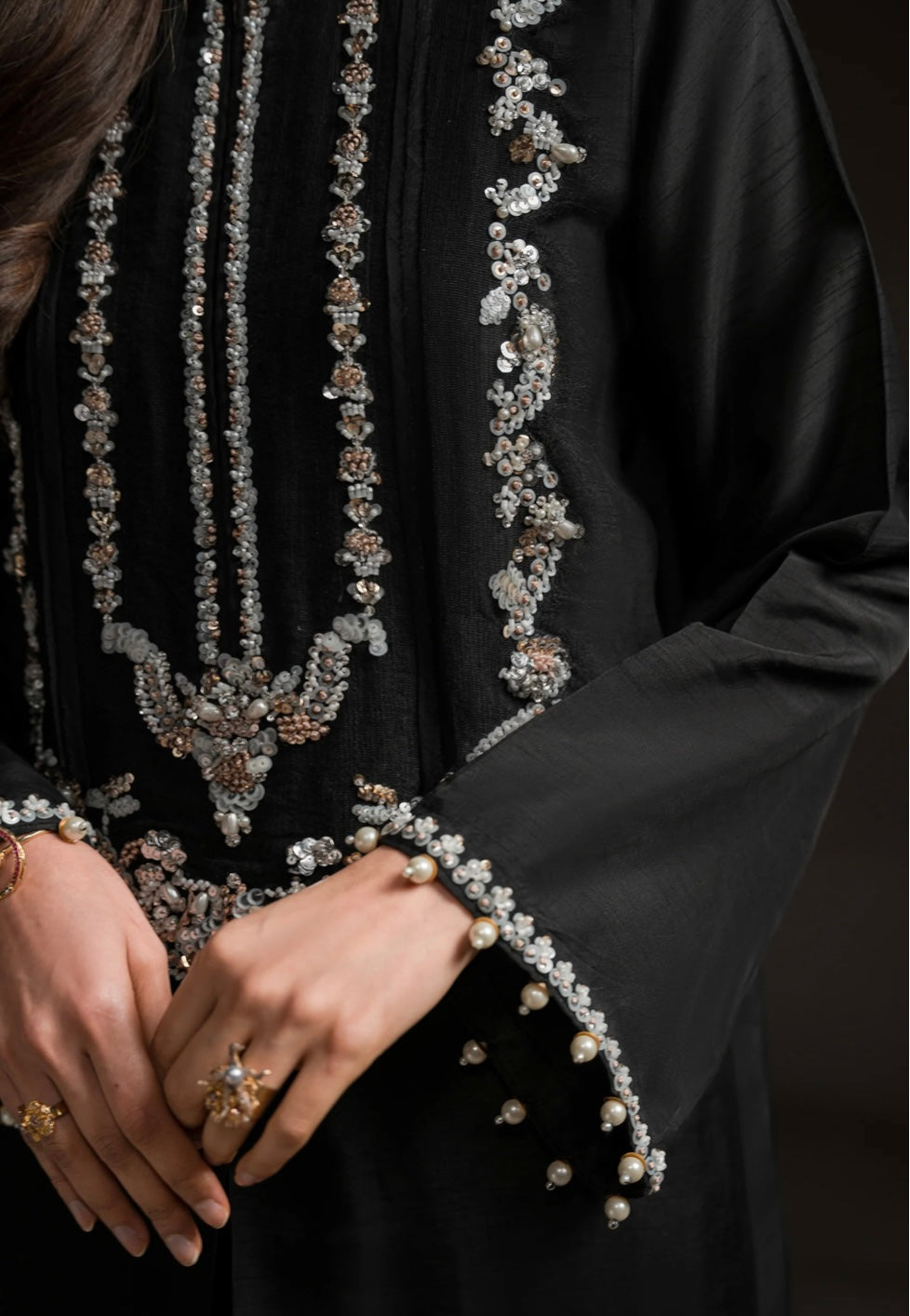 AMMARA KHAN GLITZ’24 | BLACK EVENING WEAR SET