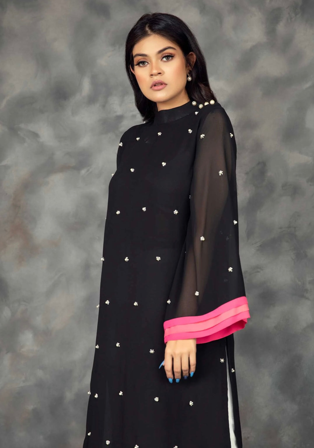PURPLE HAZE | BLACK BEADED TOP