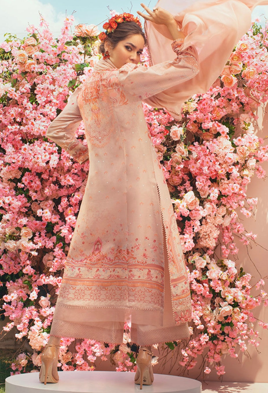 ANSAB JAHANGIR LUXE SILK PRET | FLORAL MIST