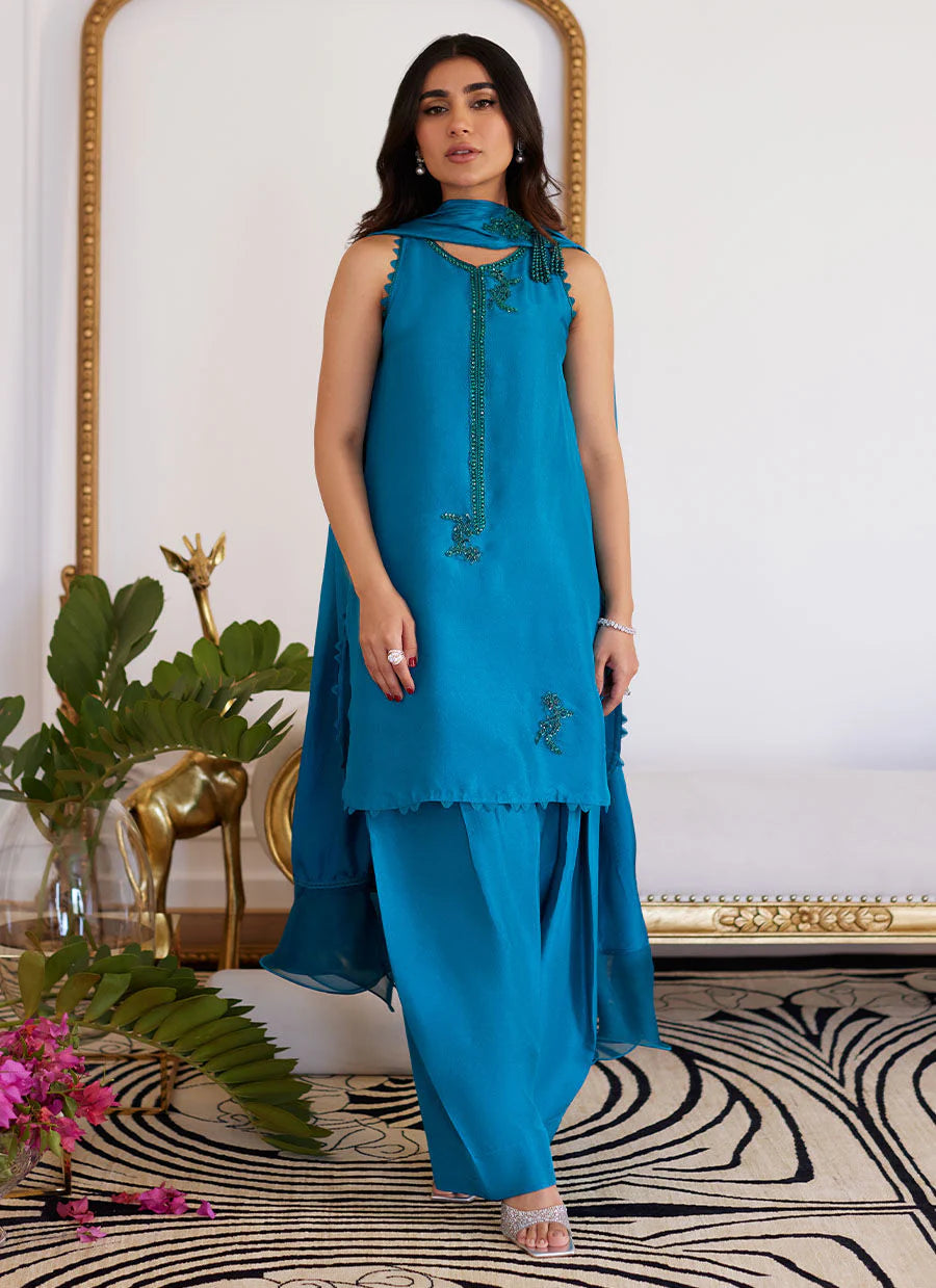 FARAH TALIB AZIZ LUXE PRET’24 | LILOU RAW SILK SET