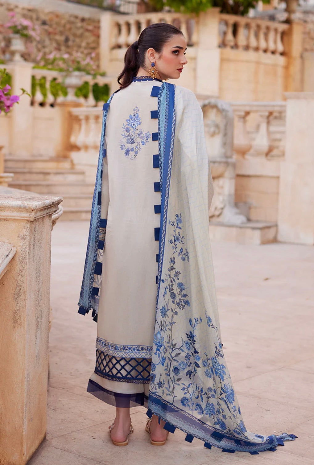 NIDA AZWER LUXURY LAWN’24 | COBALT ELEGANCE