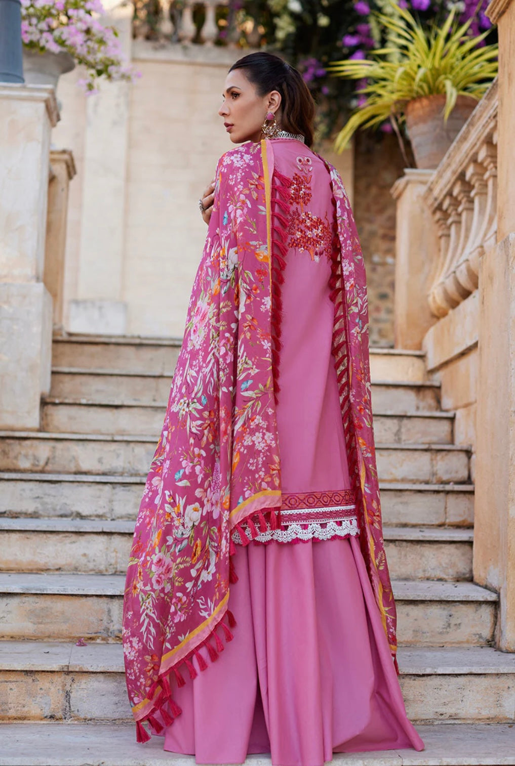 NIDA AZWER LUXURY LAWN’24 | PINK PARADISE