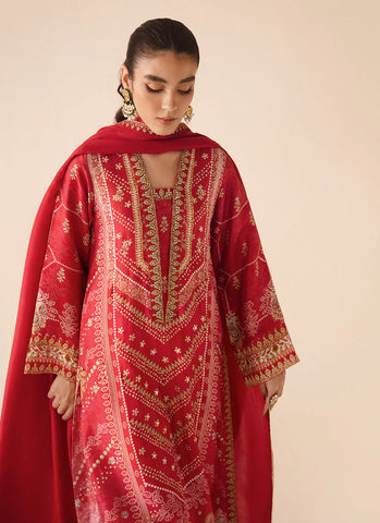 FARAH TALIB AZIZ LUXE SILK PRET’24 | ANEETA CRIMSON SET