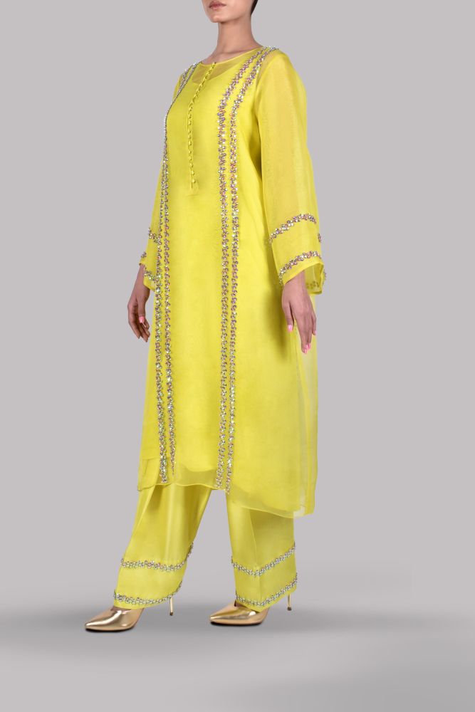 MUSE LUXE | AURORA YELLOW EMBELLISHED SET