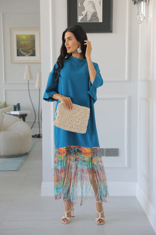 HAJRA LALLJEE DRIFT DRESS | OCEAN INK