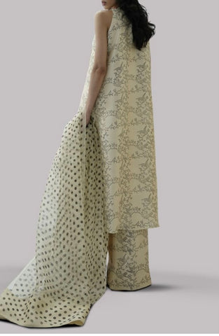 MUSE LUXE | LAMB’S WOOL BLOCK PRINTED & EMBELLISHED SET