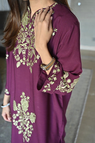 LA PRET EMBROIDERED PRET'26 | BURGUNDY SIA SET