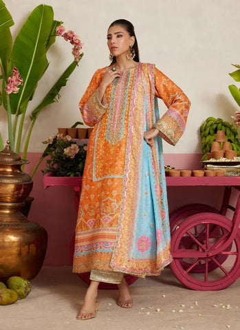 FARAH TALIB AZIZ ‘MAYNA FESTIVE PRET’26 | JENNA TANGERINE SHIRT & DUPATTA