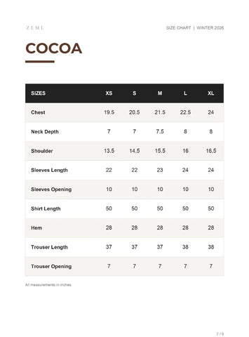 ZEML FALL WINTER’26 | COCOA